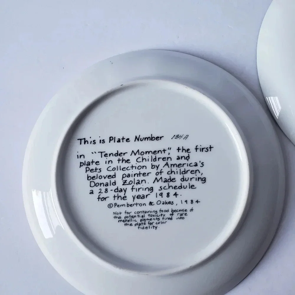 Vintage Donald Zolan plates set of 3 making a friends